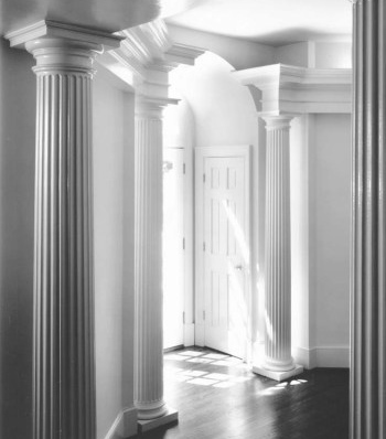 Interior Wood Fluted Roman Doric Columns with Attic Bases by Chadsworth Columns